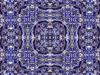 Çiçek gzhel deco round mandala deco dekoratif elementler çivit, mavi çizgi ve boyama için beyaz alan. Mandala 'nın gölgesi ve renk arkaplanı. Arap, İslam, Hintli, Çin yogası illüstrasyonu.