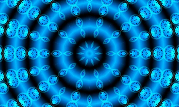 Runder Punkt Nahtloses Muster Mit Kreisen Abstrakter Blauer Hintergrund Illustration — Stockfoto