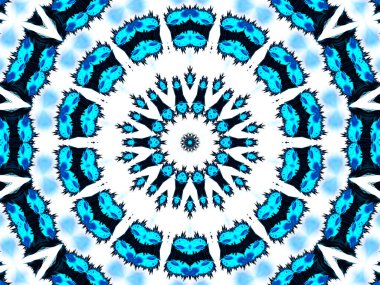 Cyan neon deseni. Kusursuz Aztek deseni. Bitmek bilmeyen şirin bir süs. Modern halk tasarımı. Klasik boho tasarımı. Geometrik halk tarzı. İndigo, siyah, beyaz, cyan, neon Afrika sanat çizimi.