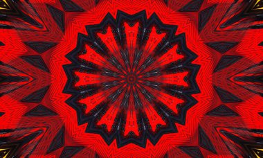 Vampir işaretinin dijital görüntüsü. Bloddy kaleydoskop