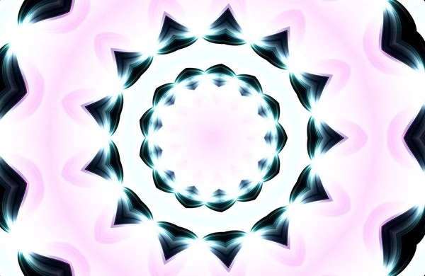 Abstract Silver Light Pink Textured Pattern Kaleidoscope Effect Symmetric Geometric — Stock Photo, Image