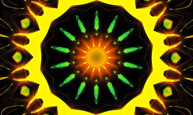 Parlak sarı çiçek kaleydoskopu. Yaz Arkaplanı. Çiçekler. Bahar Arkaplanı. Doğa Arkaplanı. Sarı Çiçekler