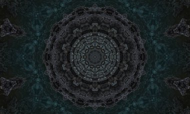 Koyu gri siyah taş duvar, ızgarayla, sert desenli taş duvar ve geometrik şekiller.