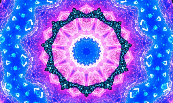 Purple White Indigo Star Kaleidoscope Wallpaper — 스톡 사진