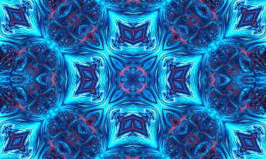 Mistik arka plan Kelt düğümü şekli, mavi büyü işareti.