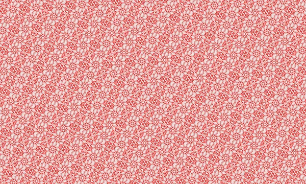 Modern Seamless Stars Background. Red and White Striped Pattern. Linear Mosaic . Metallic Flash Tattoo Item. Coral kaleidoscope
