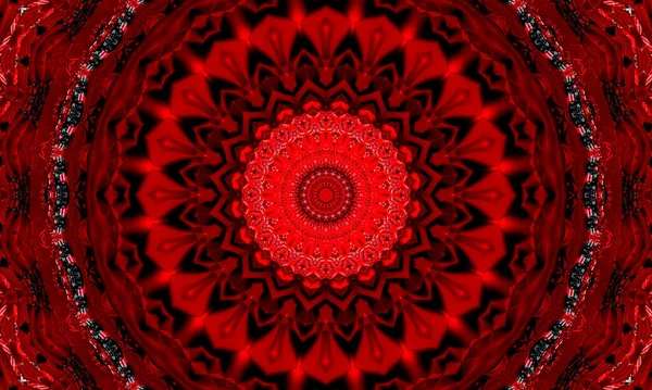 Korku Kırmızısı Yıldız Kaleydoskop Desenli Duvar Kağıdı Tasarımı — Stok fotoğraf