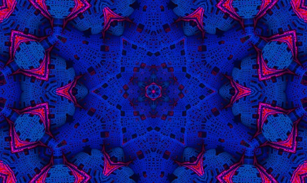 Mykonos Blue Trendy Color Kaleidoscope Beautiful Kaleidoscope Background Abstract Kaleidoscope — Stock Photo, Image