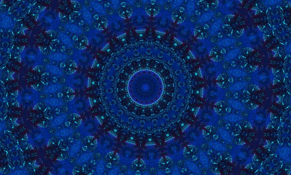 Mar Azul Sem Costura Padrão Náutico Ikat Mosaico Cerâmico Repetido — Fotografia de Stock