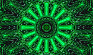 Parlak yeşil bir çiçek desenli arka plan.