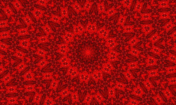 Horror Red Star Kaleidoscope Pattern Wallpaper Design — Stock Photo, Image