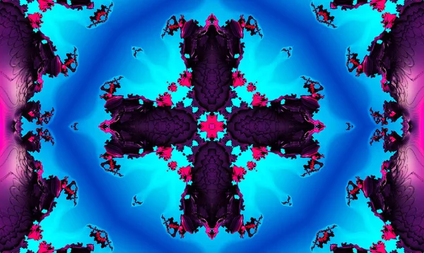 Azurový Vzor Křížem Fialový Kaleidoskop — Stock fotografie