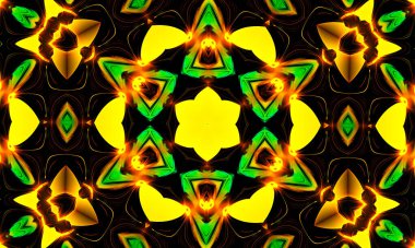 Parlak sarı çiçek kaleydoskopu. Yaz Arkaplanı. Çiçekler. Bahar Arkaplanı. Doğa Arkaplanı. Sarı Çiçekler