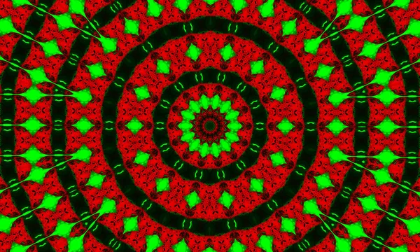 Kaleidoscoop Kerstkleuren Rood Groen Gelukkig Kerstmis 2022 Patroon — Stockfoto