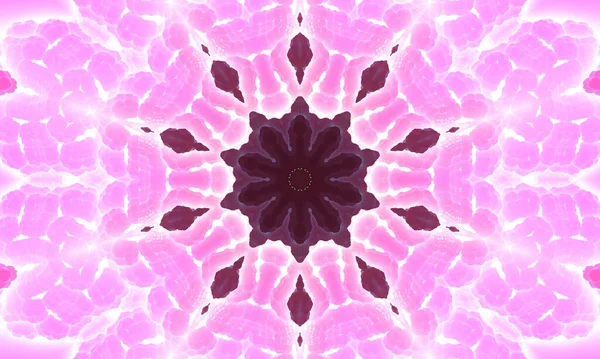 Abstraktní Růžový Kaleidoskop Pozadí Krásná Mandalská Textura Unikátní Kaleidoskop Design — Stock fotografie