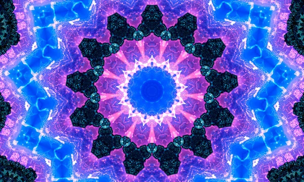 Purple White Indigo Star Kaleidoscope Wallpaper — Stock Photo, Image