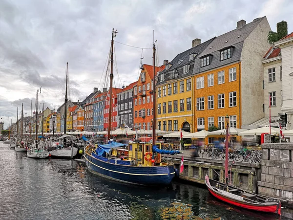 Nyhavn no centro da cidade de Copenhaghen — Fotografia de Stock