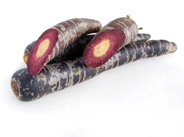 Rötter av svart morot vegetabiliska — Stockfoto