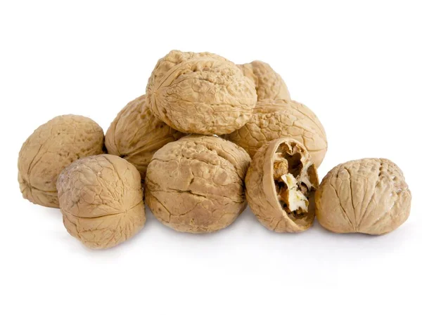 Noix Fraîches Comme Aliments Sains Savoureux Amandes — Photo