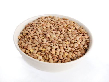 Kırmızı mercimek sebzesi. Yakın plan.