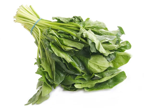 Rauwe Verse Groene Bladeren Van Spinazie Voor Het Koken — Stockfoto