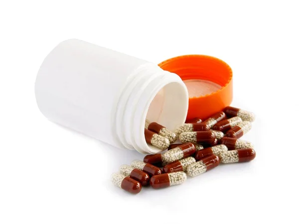 五颜六色的药丸和胶囊作为保健药品 — 图库照片