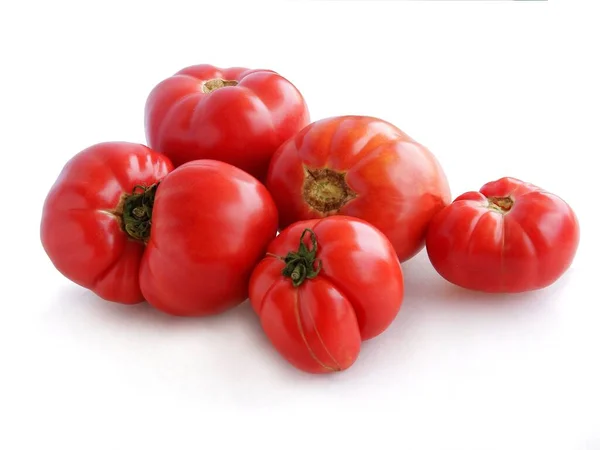 Tomates Rojos Sanos Para Ensalada Sabrosa Cerca — Foto de Stock