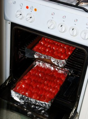 Çiğ domates kurutma