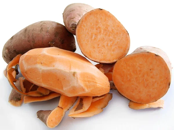 Söt, rosa potatis batata — Stockfoto