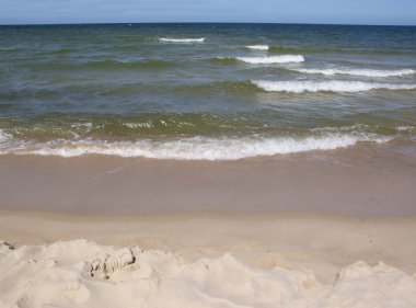 manzara kumlu plaj, Baltık Denizi