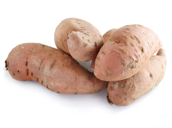 Słodkie ziemniaki różowe o nazwie batata — Zdjęcie stockowe