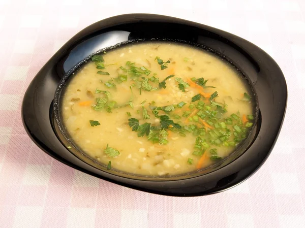 Sopa de verduras con lentejas — Foto de Stock