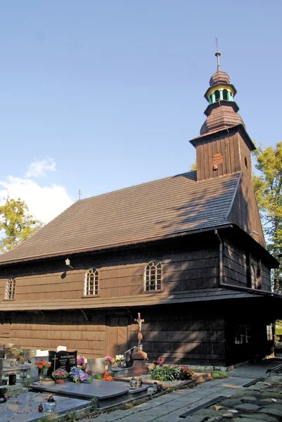Starý dřevěný kostel svaté Anny v Ustroni — Stock fotografie