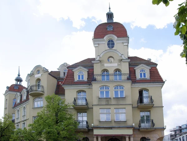 Edifício velho no centro da cidade de Sopot — Fotografia de Stock