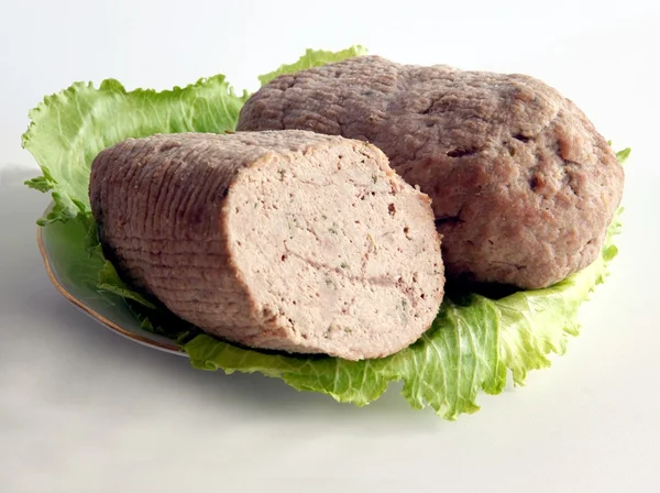 Kokt, slipade kött som hemlagad alternativa korvar — Stockfoto