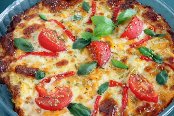Pizza saborosa caseira como fast food — Fotografia de Stock