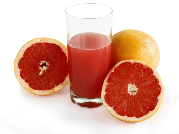 Grapefruit and red juice as drink — Stock Photo, Image