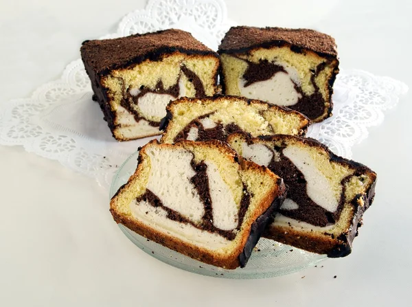 Бісквітний торт з какао — стокове фото