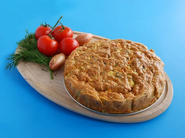 Baked vegetable cake as vegetarian meal — Stock Photo, Image