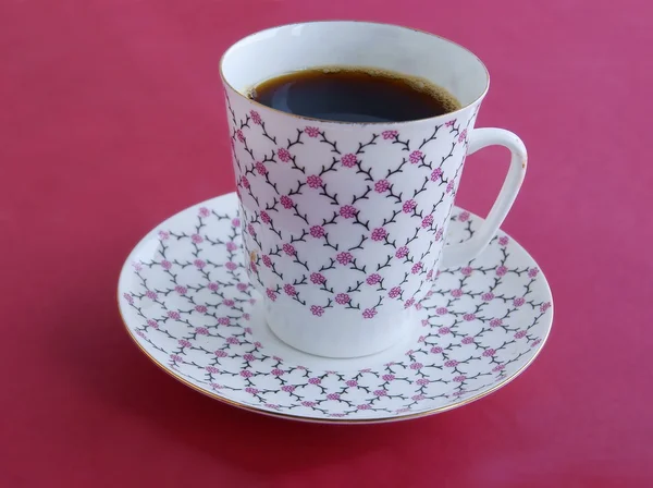 Heißer schwarzer Kaffee in Tasse — Stockfoto