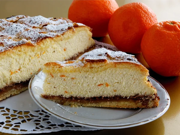 Heerlijke, zoete cheesecake — Stockfoto