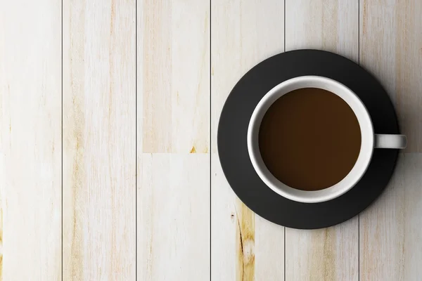 Kaffeetasse auf Holz — Stockfoto