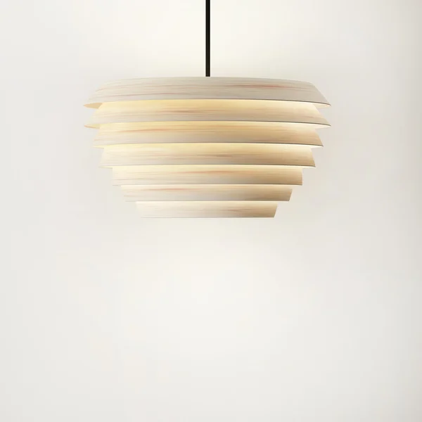 Lamp van ingerichte design en witte muur achtergrond — Stockfoto