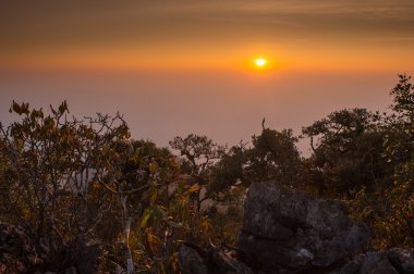 Sunrise Doi Luang Chiang Dao dağ manzara, Chiang Mai, 