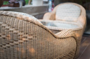 yaşam için ahşap kanepe ve portre yaşam tarzı anlayışı