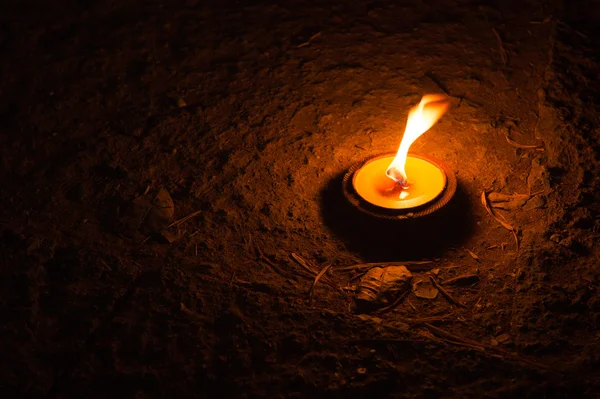 Primer plano de la luz de la vela — Foto de Stock