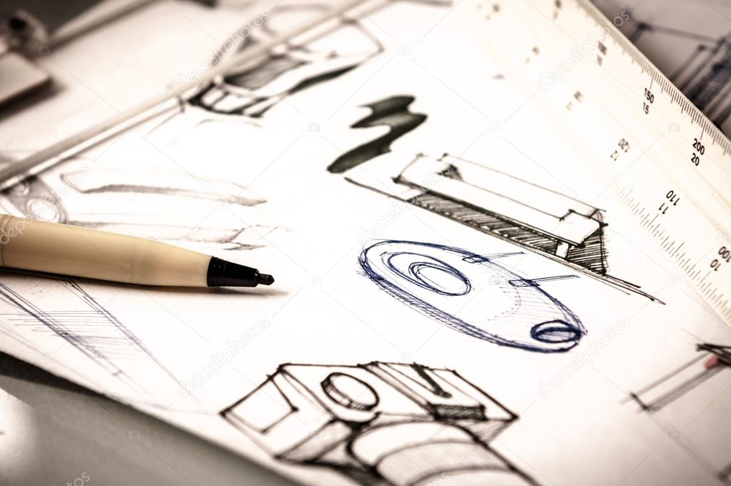 industrial design products sketches