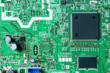 Elektronik tahta arka plan closeup