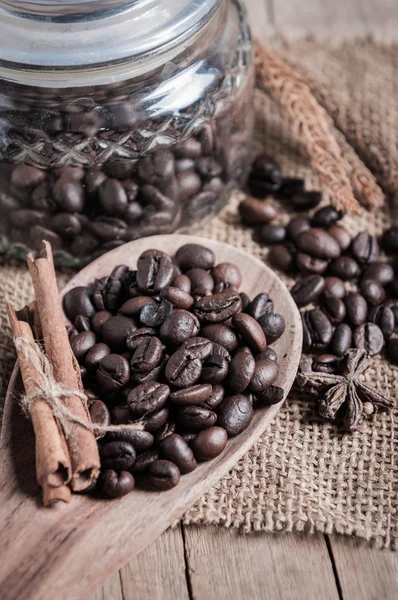 コーヒー豆の閉鎖 — ストック写真