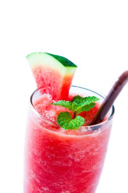 karpuz güler yüzlü closeup izole bardak